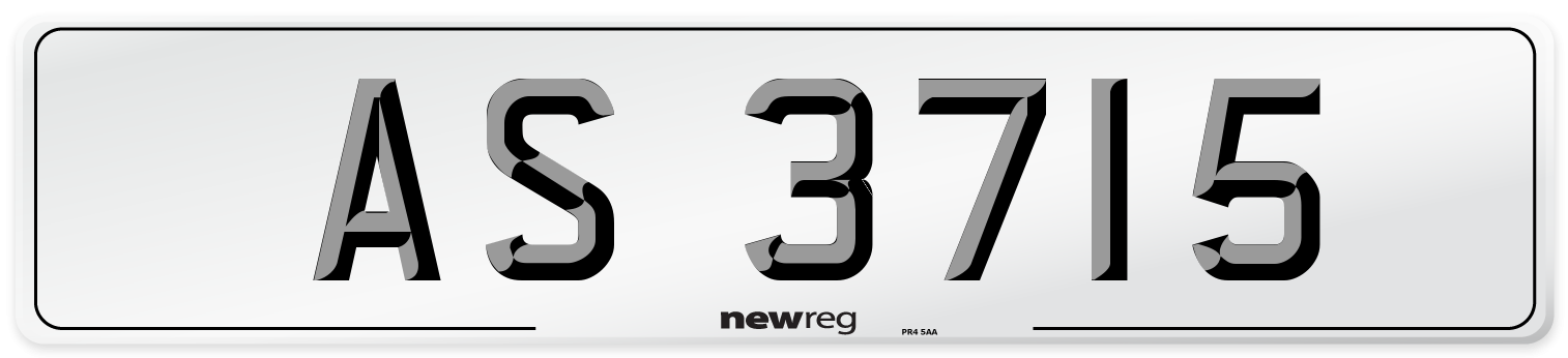 AS 3715 Number Plate from New Reg
